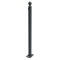 Ornamental bollard | Series 466B | � 60 mm | stationary, to be fixed by plugswith base plate 100 x 150 mm | without lock | with 1 eyelet